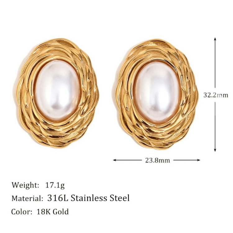 VINTAGE OVAL STUDS